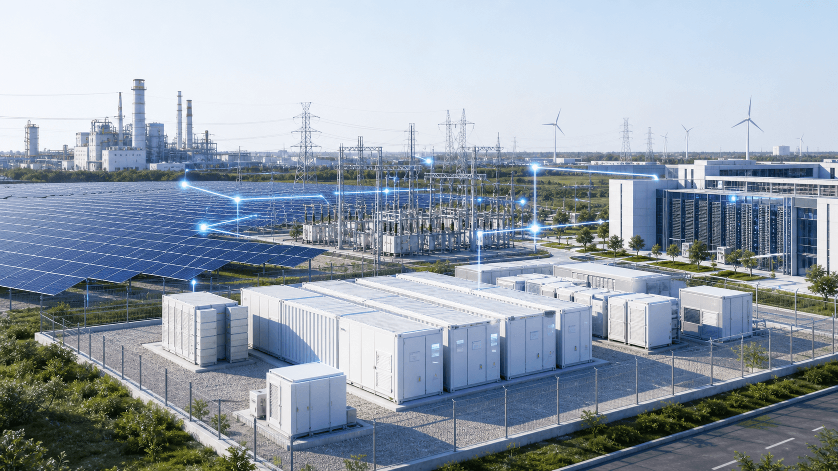 Connected energy storage applications across solar, BESS, grid, data centers and industry