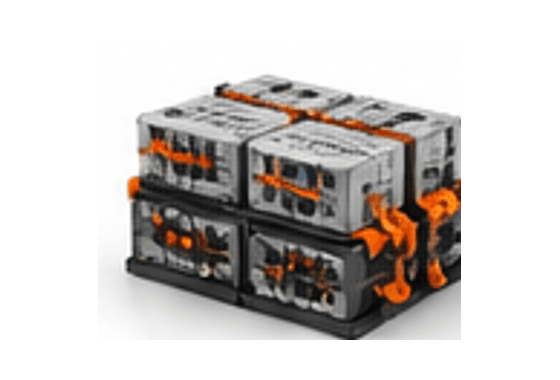 Battery pack and module assembly with orange high-voltage terminals